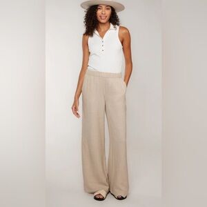 Marty M Sadie Pull On Pants Natural XS NWT